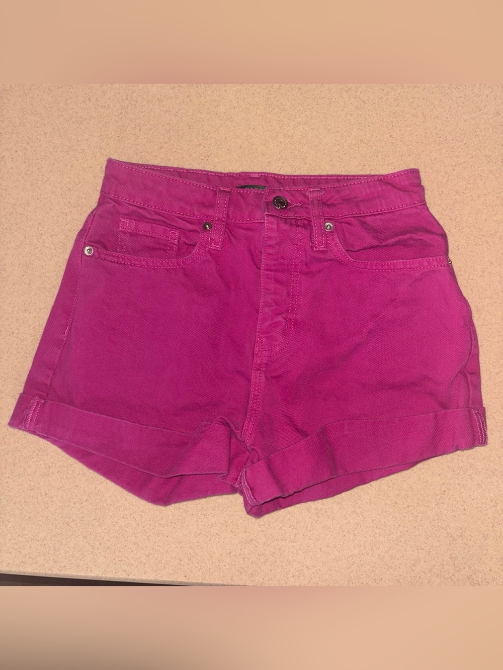 Wild Fable Women’s High-Waist Magenta Denim Shorts